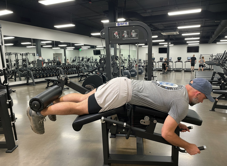 SFE Selectorized Leg Extension & Prone Leg Curl Combo — 250lb Weight Stack