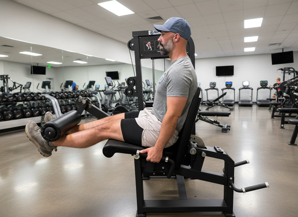 SFE Selectorized Leg Extension & Prone Leg Curl Combo — 250lb Weight Stack