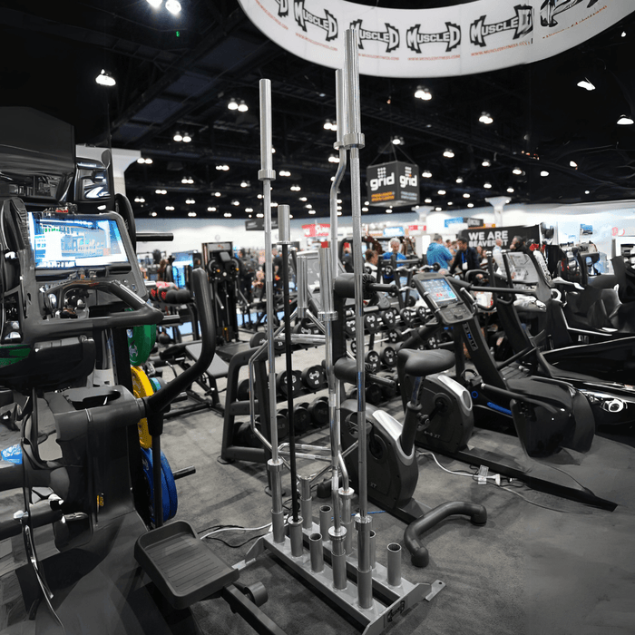 Vertical Olympic Bar Rack - 10 Bar - Muscle D Fitness -  Sturdy Vertical Olympic Bar Holder
