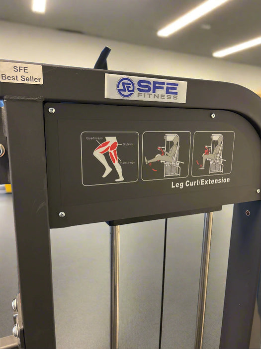 SFE Selectorized Seated Leg Extension & Leg Curl Machine — 250lb Weight Stack