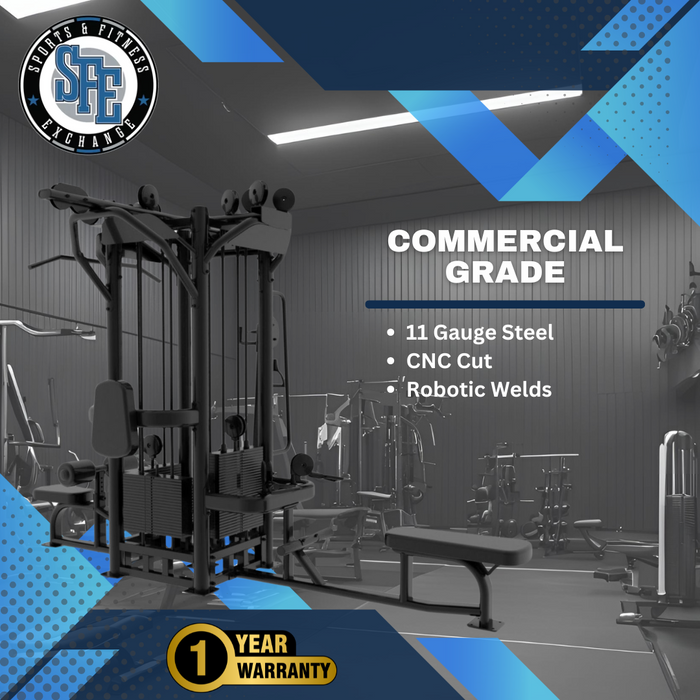 Selectorized 4 Station Jungle Gym Machine — 4x Weight Stacks