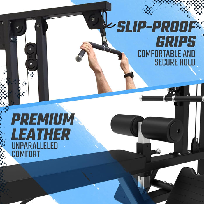 Selectorized Lat Pulldown & Low Row Combo — 250lb Weight Stack