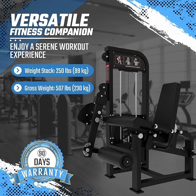 SFE Selectorized Leg Extension & Prone Leg Curl Combo — 250lb Weight Stack