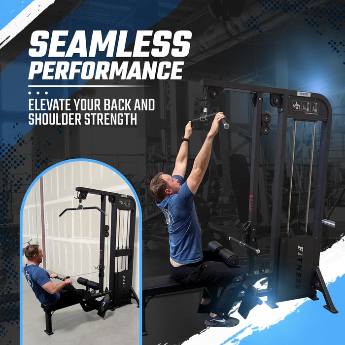Selectorized Lat Pulldown & Low Row Combo — 250lb Weight Stack