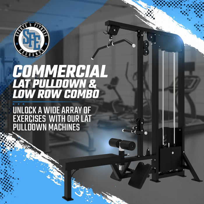 Selectorized Lat Pulldown & Low Row Combo — 250lb Weight Stack