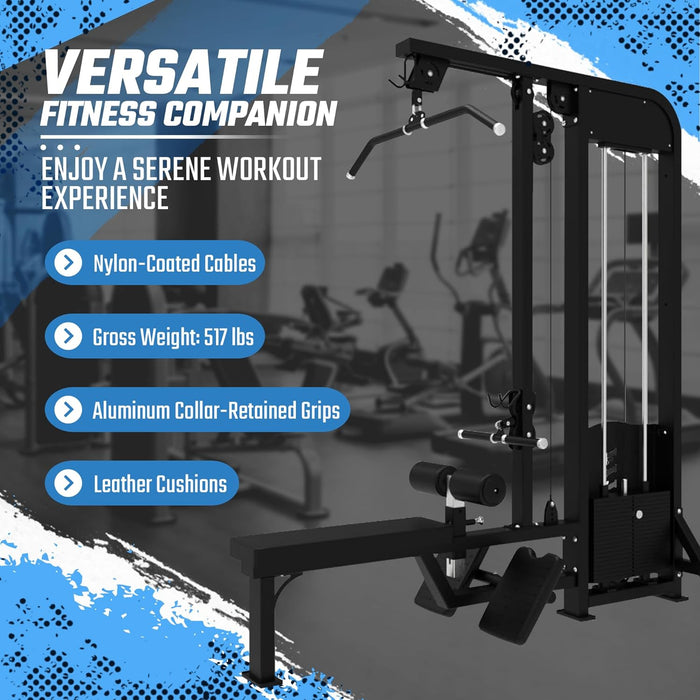 Selectorized Lat Pulldown & Low Row Combo — 250lb Weight Stack