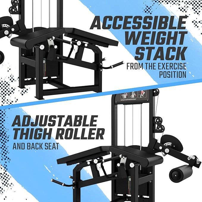 SFE Selectorized Leg Extension & Prone Leg Curl Combo — 250lb Weight Stack