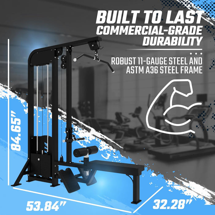 Selectorized Lat Pulldown & Low Row Combo — 250lb Weight Stack