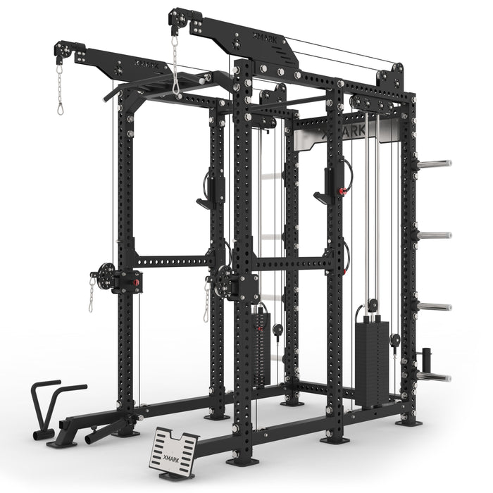 XMARK Commercial Power Rack Cable Machine — 440 lb Total Stack Weight
