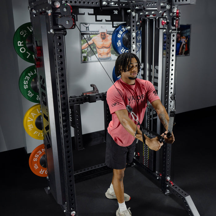 Valor Fitness Deluxe Cable Machine Functional Trainer