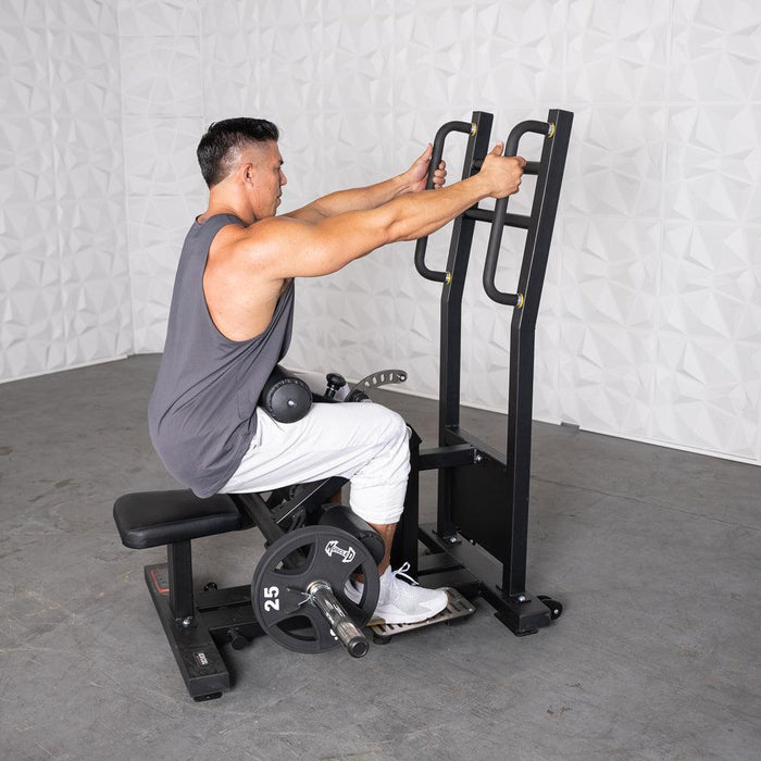 Excel Standing Hip Thrust - Muscle D Fitness - Plate Load Extension - Band Compatible - Adjustable Pads