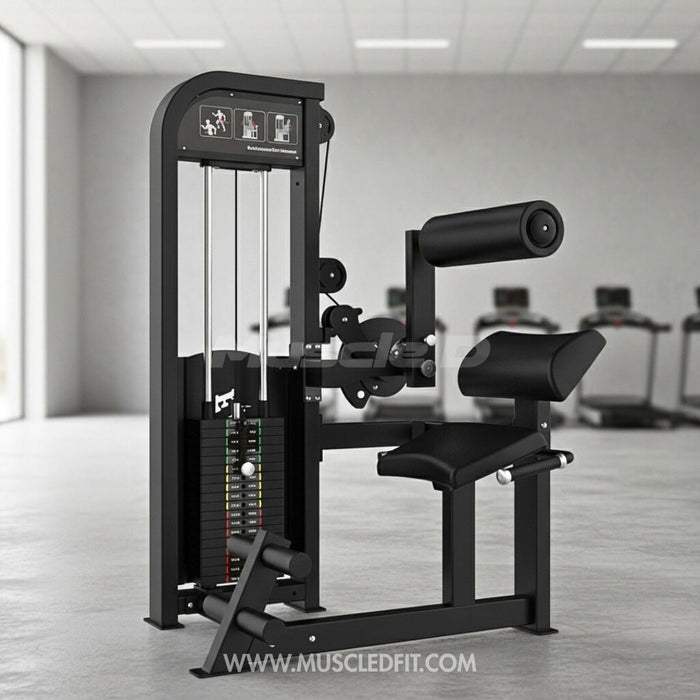 Excel Back/Ab Combo - Muscle D Fitness - Commercial Adjustable Pin Selectorized Back Extension Ab Crunch Combo