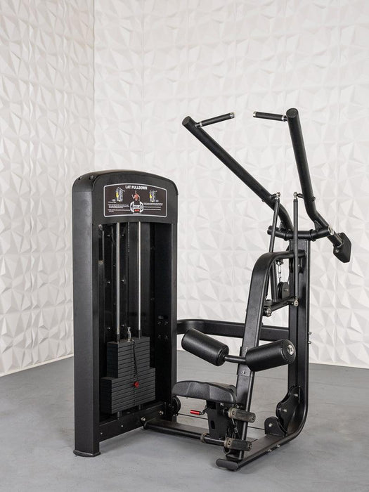 Elite Selectorized Lat Pulldown - Muscle D Fitness - Commercial Adjustable Seated Pin Selectorized Lat Pull-Down