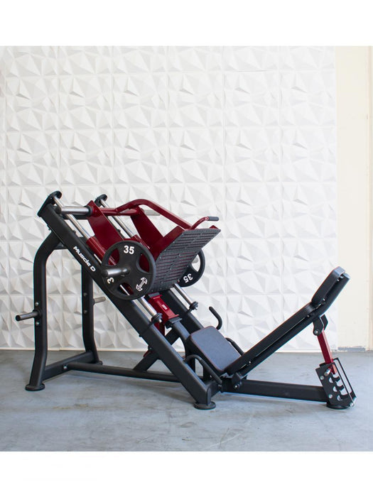 Pro Strength Linear Bearing Leg Press - Muscle D Fitness - Adjustable Back Pad - Plate Loaded