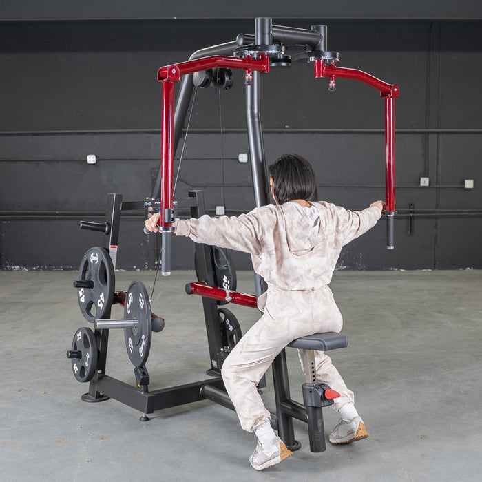 Power Leverage V2 Seated Pec Fly / Rear Delt Combo - Plate Loaded - Weight Storage Included