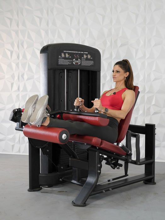 Elite Selectorized Leg Extension Seated Leg Curl Combo - Muscle D Fitness - Commercial Grade - Adjustable Seated - Pin Selectorized