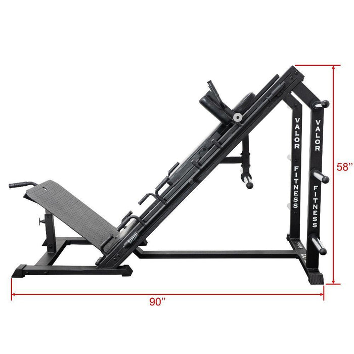 Valor Fitness Hack Squat Combo - Leg Press Machine